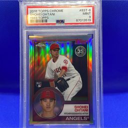 2018 Topps Chrome 35th Anniversary 1983 Topps Shohei Ohtani Refractor SP RC PSA 9