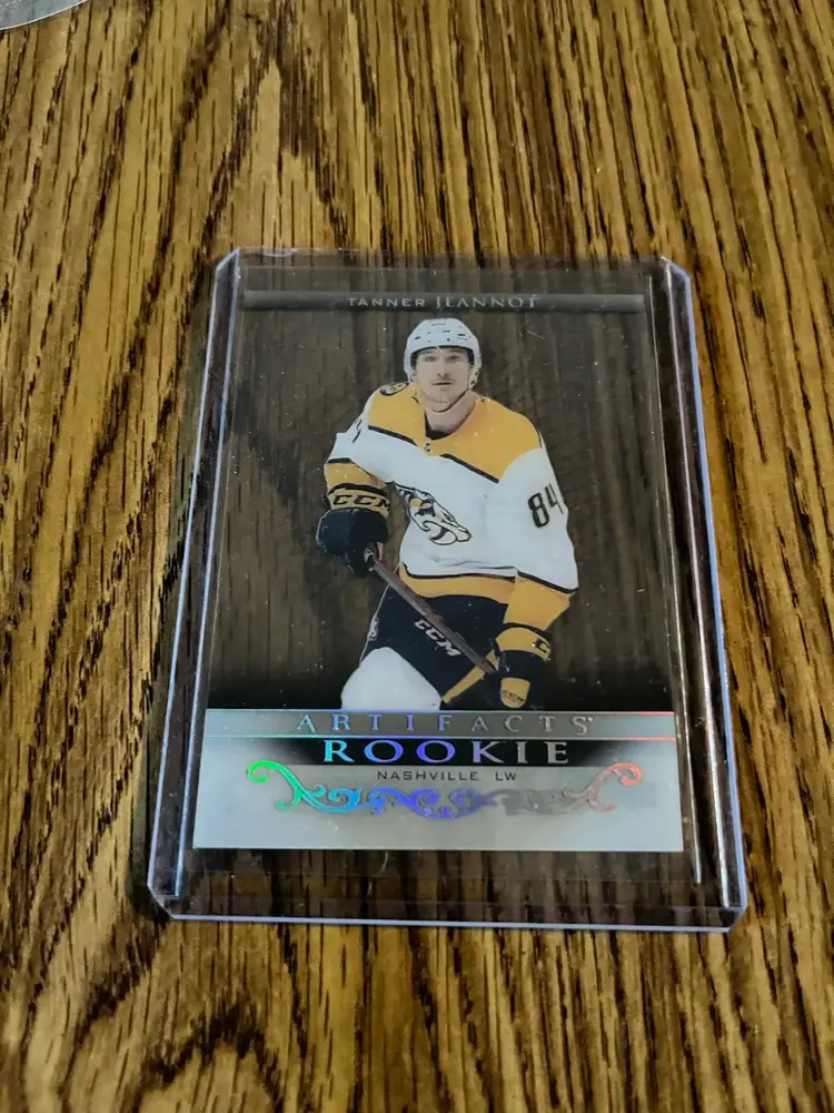 2022-23 UD Artifacts Clear Cut Update Tanner Jeannot Rookie CRU-35 SP