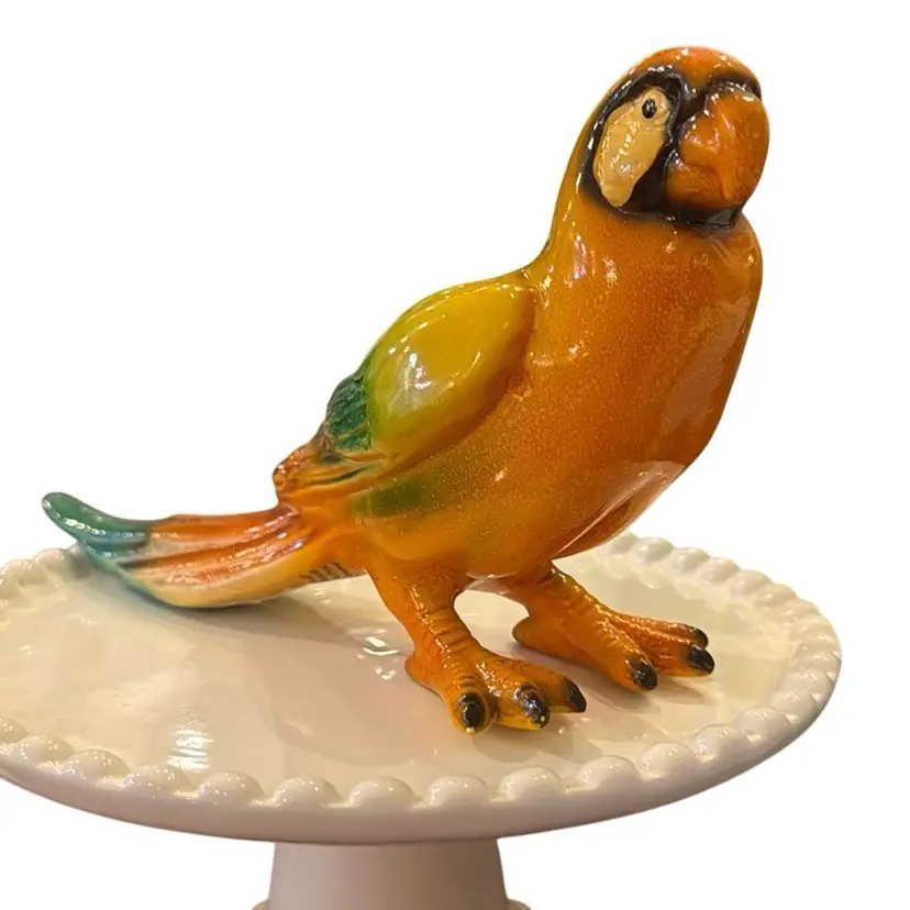 Macaw Hand Painted  Ceramic Colorful Parrot