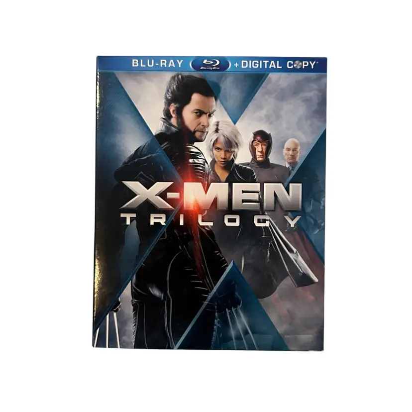 X-Men Trilogy Blue Ray + Digital Copy: X-Men, X-Men 2, X-Men The Last Stand.