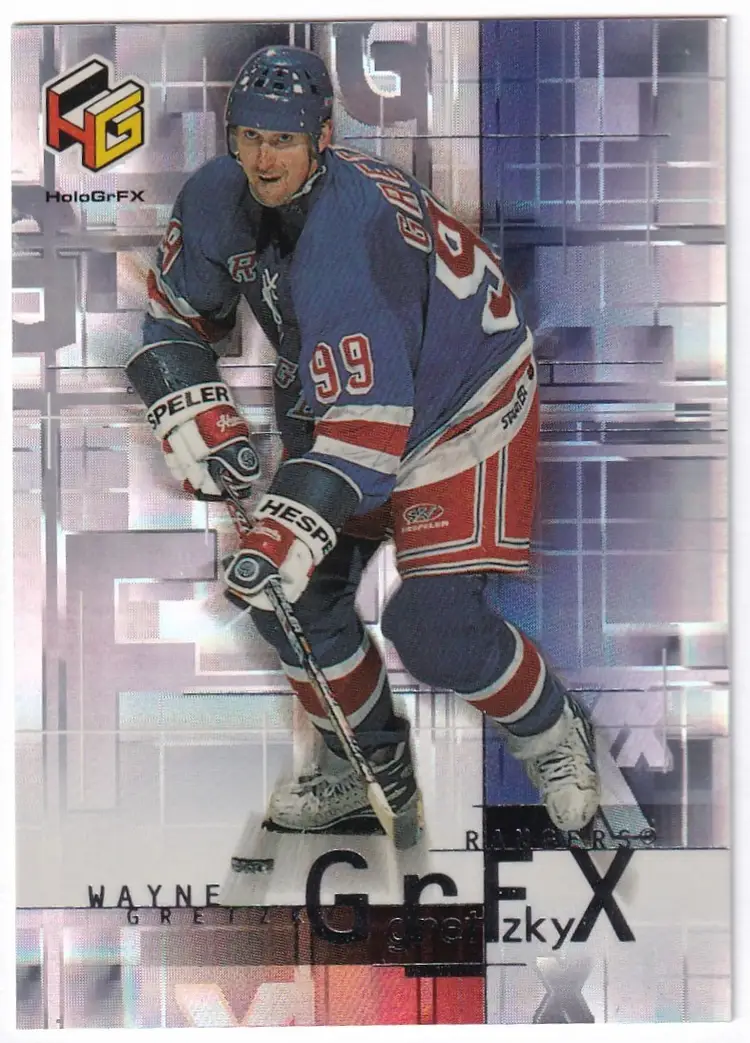 1999-00 Upper Deck HoloGrFx Gretzky GrFx #GG7 Wayne Gretzky New York Rangers Hockey Card