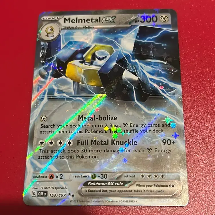 Pokemon Card Melmetal ex 153/197 Obsidian Flames Ultra Rare Holo NM-Mint