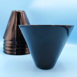 Vintage Libbey Black Amethyst Stemless Martini Glasses, Mid Century Barware, Set Of 6