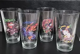 Ed Hardy Pint Glass set of 4