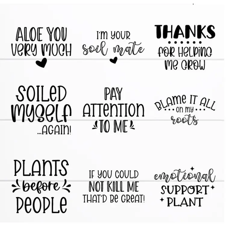 #01 Choose Your Size Plant Phrase Pot
