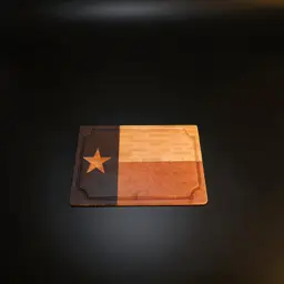 Texas Flag End Grain Cutting Board Handmade