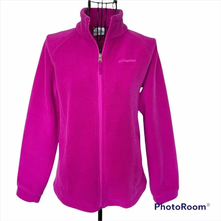 Columbia Full Zip Purple Jacket with Hand Pockets M