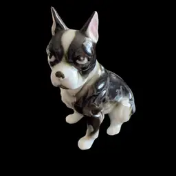 Porcelain  Boston Terrier Puppy Stafford Figurine