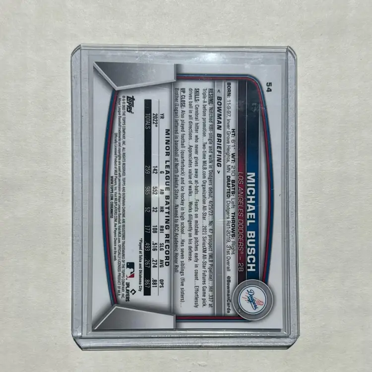 Michael Busch Bowman Chrome Sapphire RC Yellow /50 