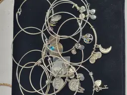 lot of charm bracelets
