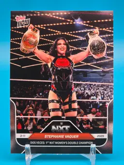 Stephanie Vaquer 2025 Topps Now WWE | Dos Veces: 1st NXT Women's Double Champion