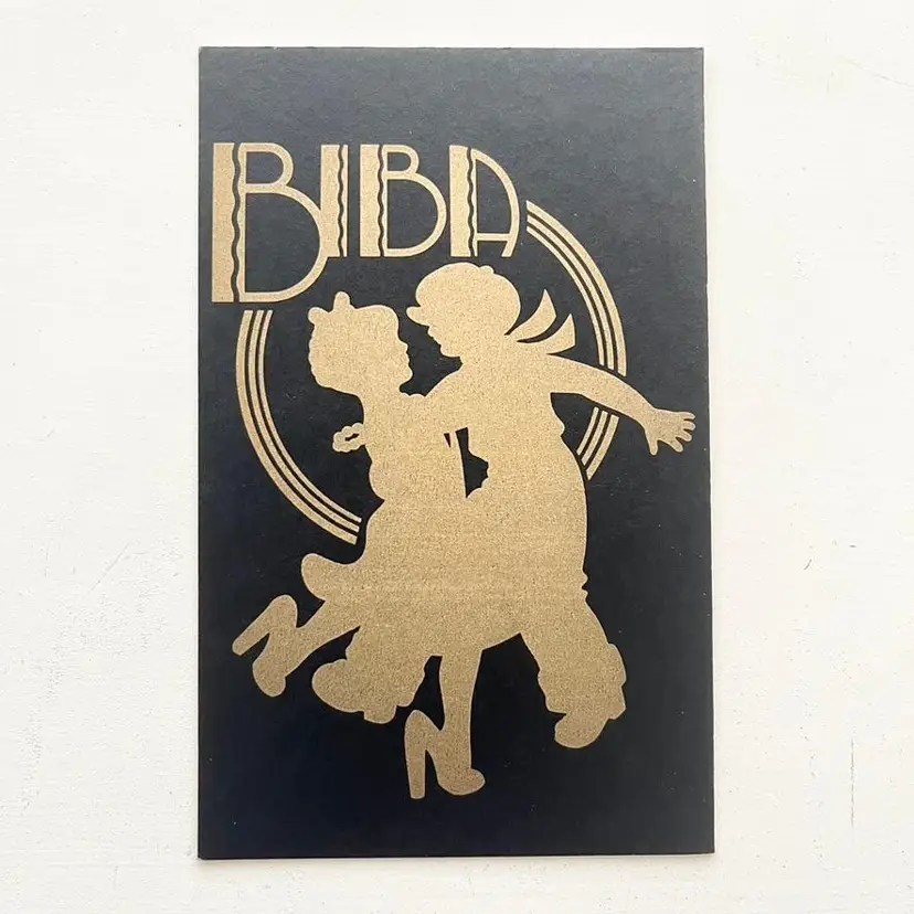 Biba London Fashion Store Advertising Postcard Vintage 1970s Art Deco Style