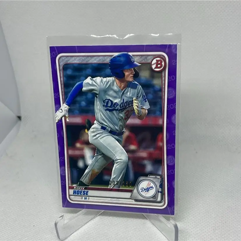 2020 Bowman Draft Kody Hoese 202/250 Purple Parallel #BD-142. Dodgers