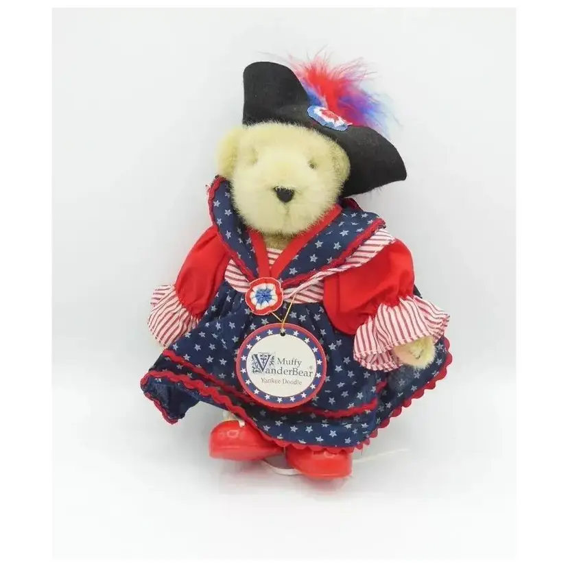 MUFFY VANDERBEAR PLUSH, Muffy Yankee Doodle 1992 8" Vintage