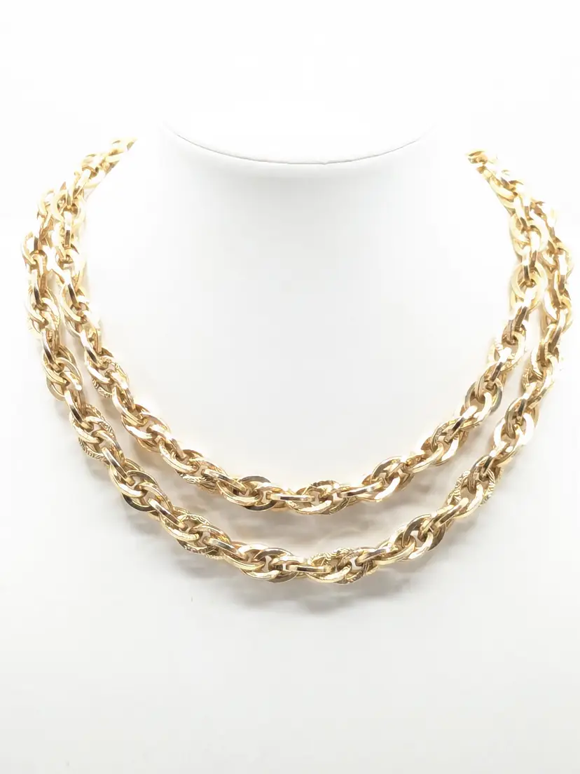 Vintage Sarah Coventry Gold Tone Double Chain Necklace