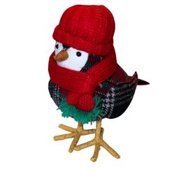 Christmas Fabric Bird NWT 7”