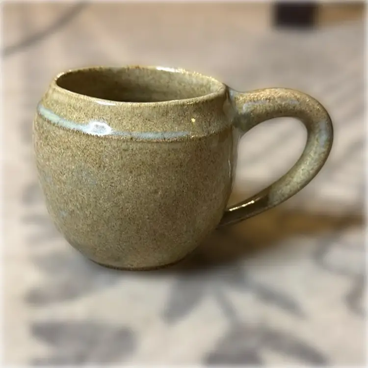 Hand-Signed Studio Pottery Coffee Mug - 3” tall and 2.5” in diameter