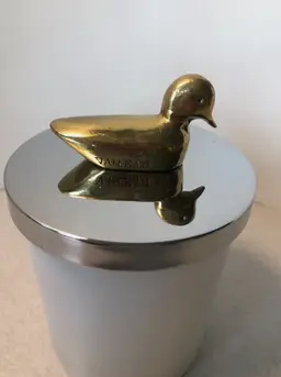 Vintage Valleau Solid Brass Miniature Duck Figurine