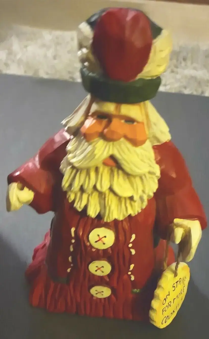 1995 Paul Bolinger On Strike For More Cookies Santa Claus Figurine Kurt S. Adler