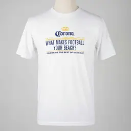 Corona Beer T-Shirt White Size XL Short Sleeve Football Beach Party Cinco de Mayo