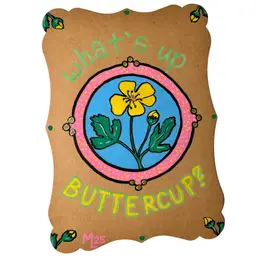 Made By Me, Hand Painted Greeting Card, Buttercup