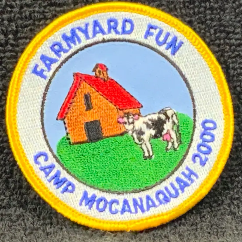 Vintage Scouting Fun Patch: Farmyard Fun Camp Mocanaquah 2000