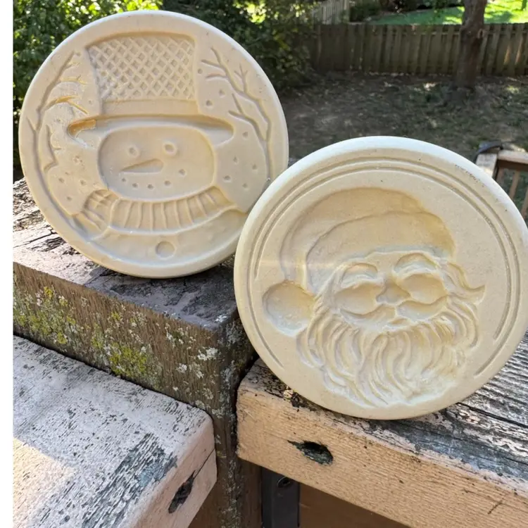 Vintage Brown Bag Christmas Cookie Stamps