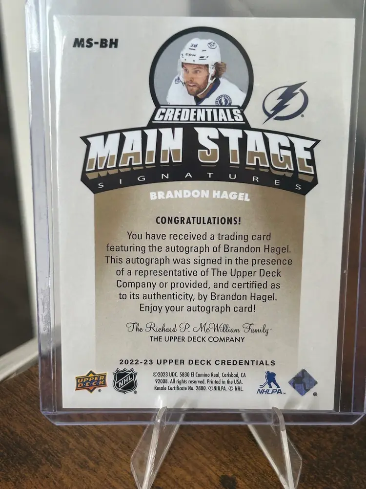 2022-23 Credentials Main Stage Signature /25 Brandon Hagel