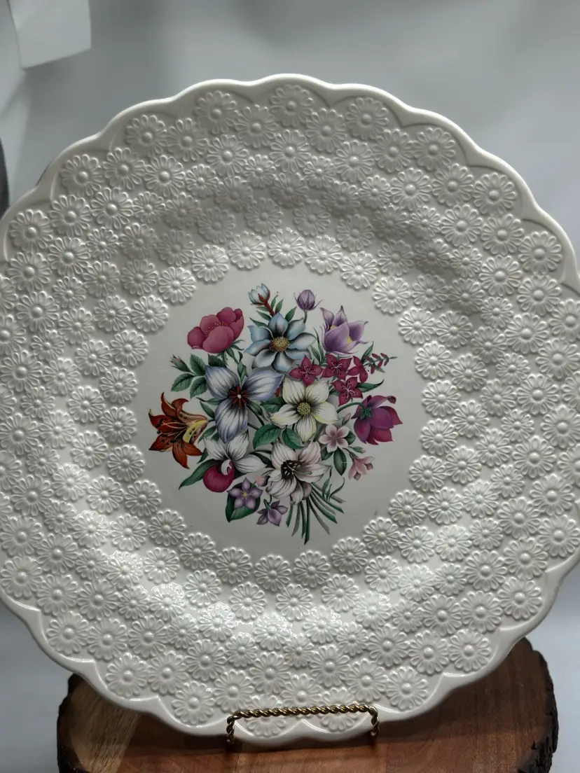 SALE Spode England CANADIAN PROVINCIAL FLOWERS Copeland Round Platter Plate