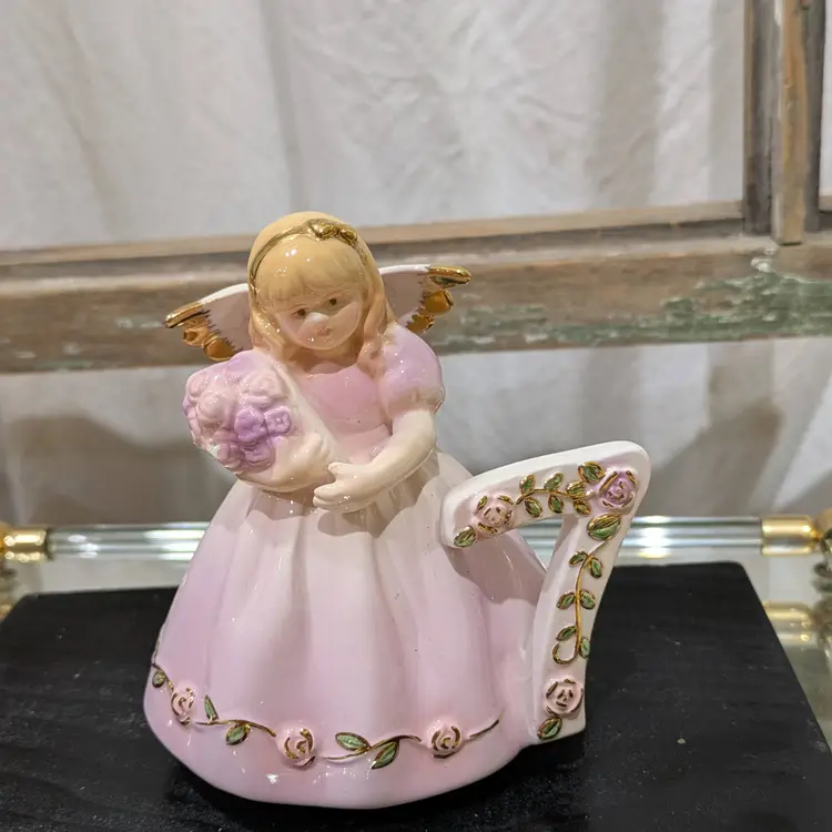 Vintage Porcelain Figurine Birthday Angel 7 Years