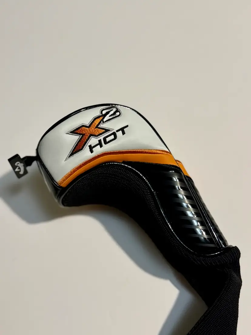 Callaway X2 Hot Hybrid Headcover Black/White/Orange With Adjustable Tags