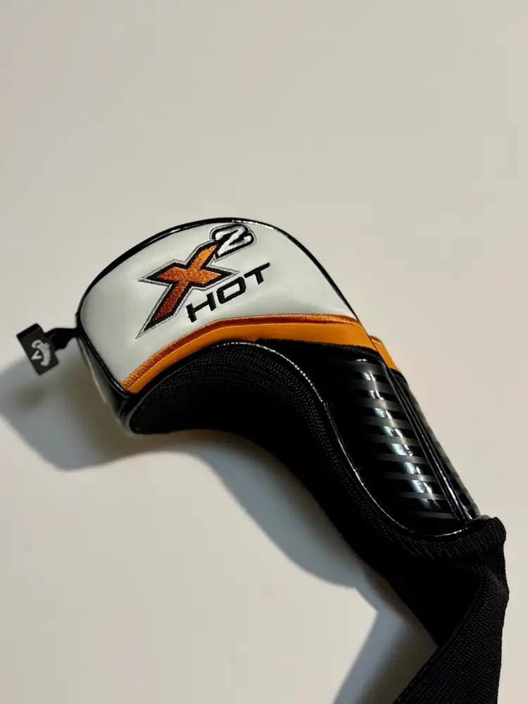 Callaway X2 Hot Hybrid Headcover Black/White/Orange With Adjustable Tags