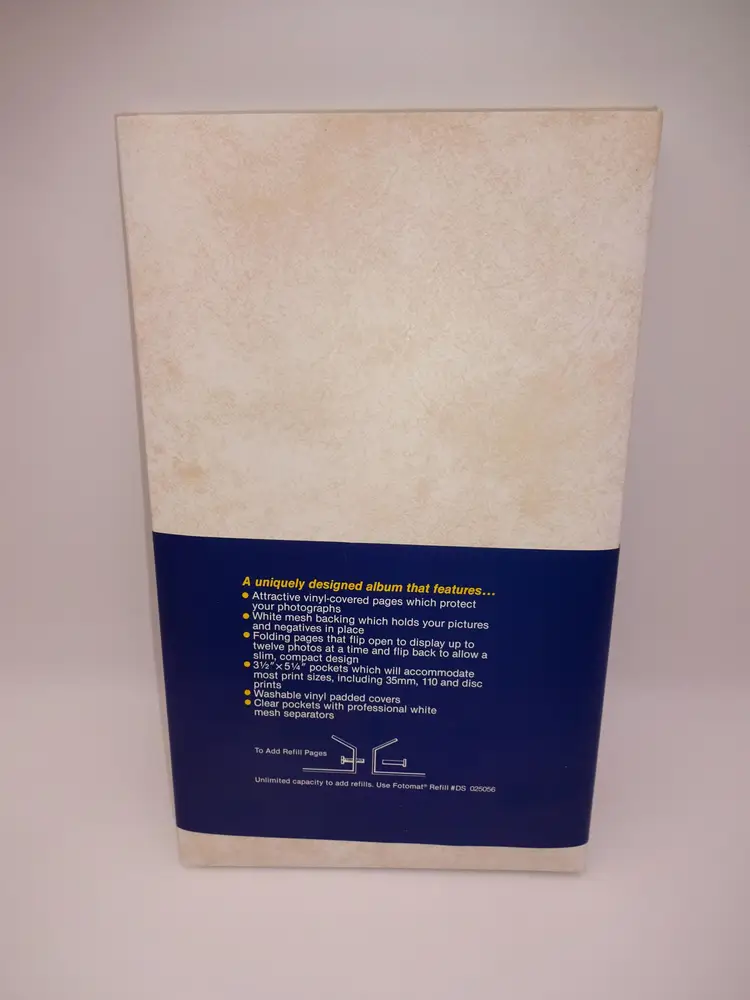 Vintage White Deluxe Photo Album Fotomat 3-1/2" x 5" Holds 96 PSF-35 Japan