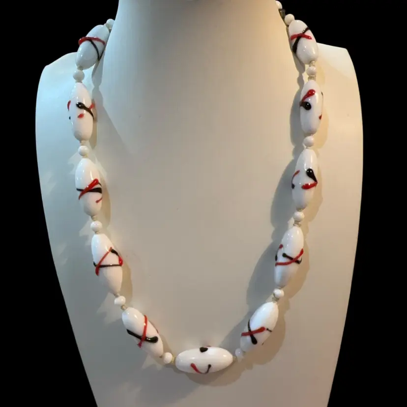 Vintage Glass Japanese Necklace
