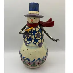 Vintage Jim Shore Heartwood Creek Snowman 2003 Folk Art Christmas