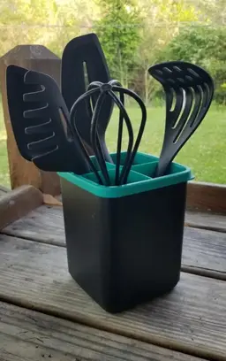 Tupperware Kitchen Utensils w/ Keeper - Caddy 4 Pcs Prep Tools Starter Set