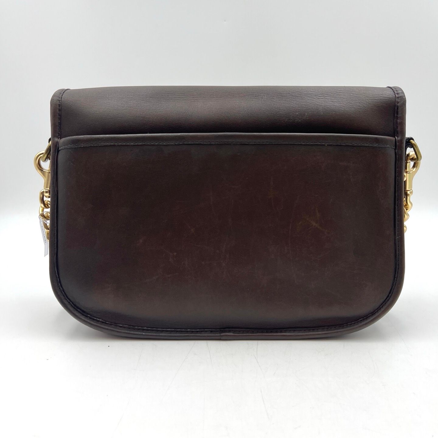 バッグ Vintage Coach City Bag DarkBrown Leather Vintage Coach Brown Distressed Leather Large Crossbody City