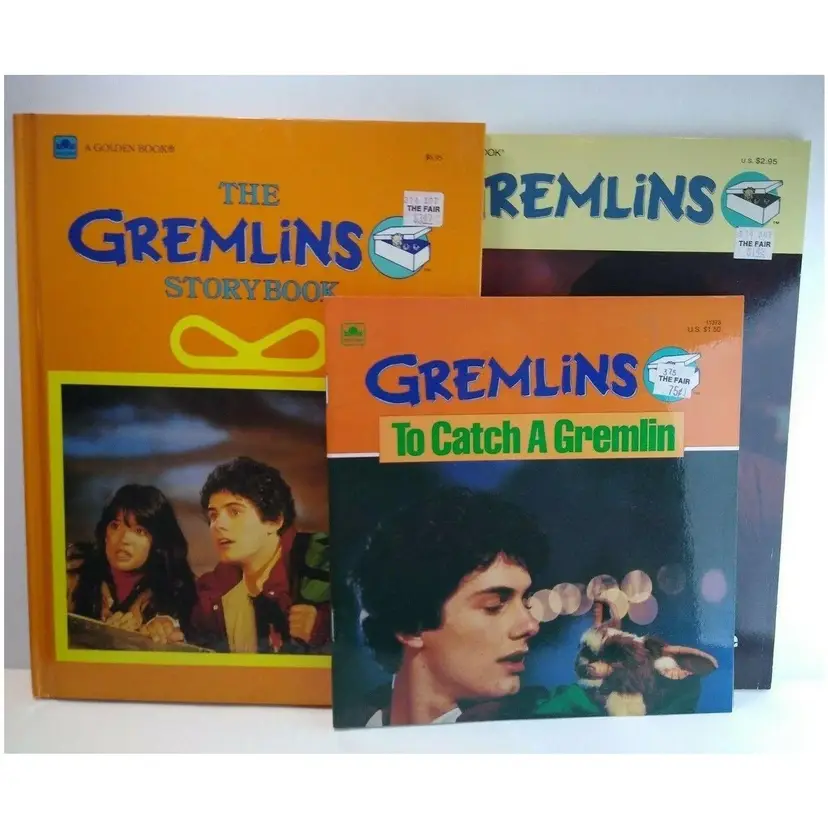 Gremlins Movie Book Lot Of 3 Vintage Horror Sci-Fi Softcovers Hardcover 1984