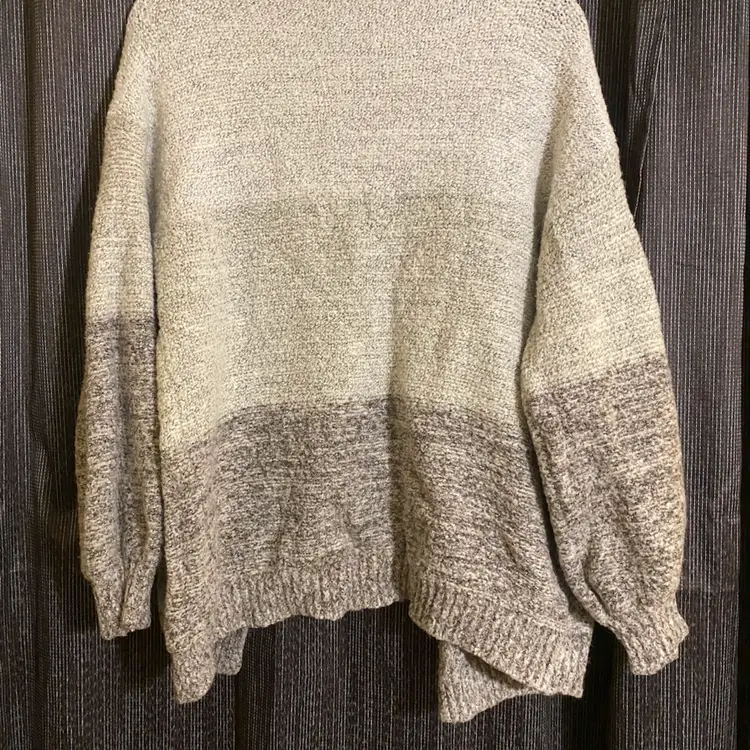 Debut Women's Size XS 3-Tone Gray Acrylic Open Cardigan Sweater