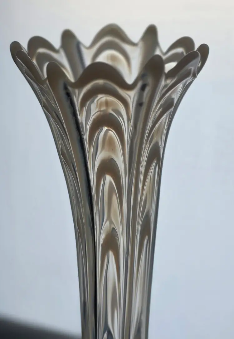 Fenton drape iridescent swung vase