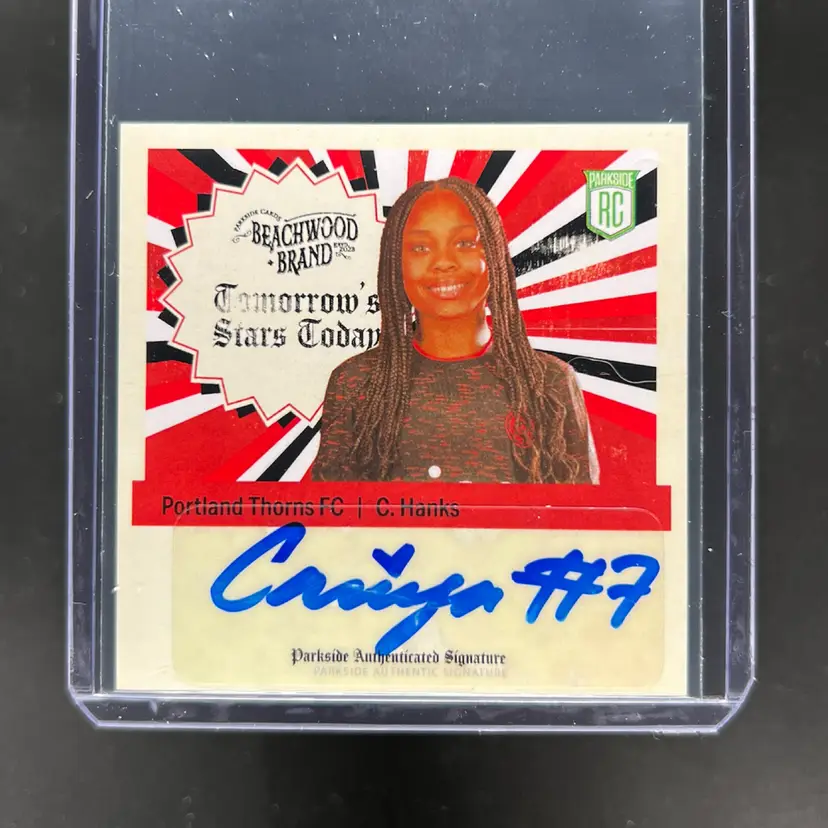 Caiya Hanks 2025 Parkside Beachwood Brand Mini Autograph /25 Soccer Card