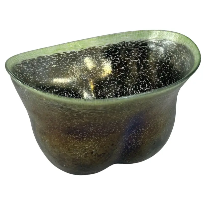 Vintage Kosta Boda Glass Bowl Volcano By Bertil Vallien Sweden