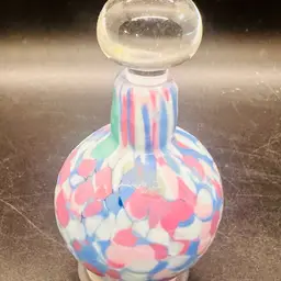 27. Bermuda Glass Perfume Bottle in Variegated Sea Colors. 1960s possibly?
