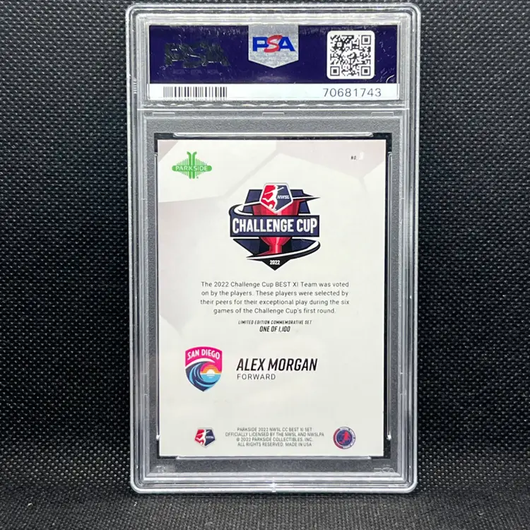 2022 Parkside NWSL Challenge Cup Best XI /1100 Alex Morgan PSA 10 #9