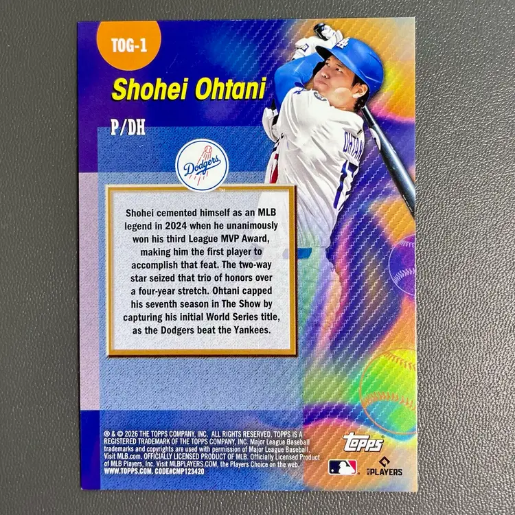 Shohei Ohtani (Los Angeles Dodgers) 2026 Topps Series One Titans Of The Game Insert