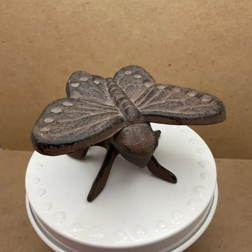 POW3 Cast Iron Brown Black Butterfly Moth 3”