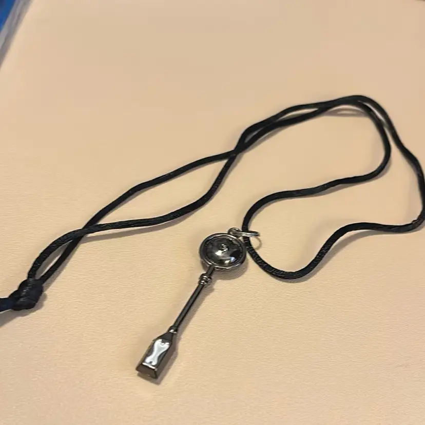 Old Style Key On Leather Cord