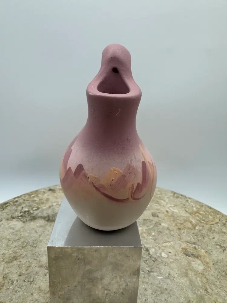 Native American Wedding Vase Artist Signed Arizona Desert Scene  “Beautiful”