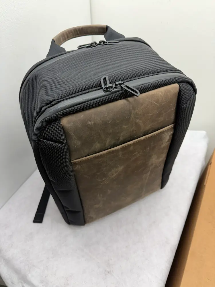 WaterField Designs Tech Folio Backpack (Standard) - Ballistic Nylon with Chocolate Leather