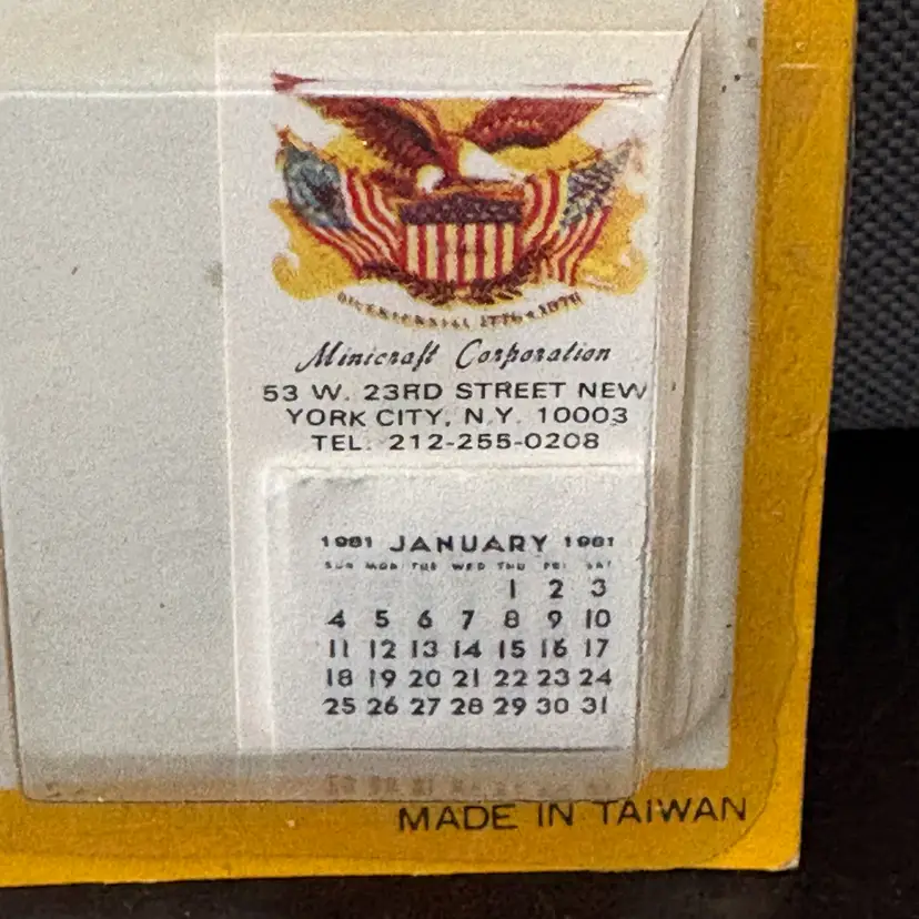 Calendar 1981